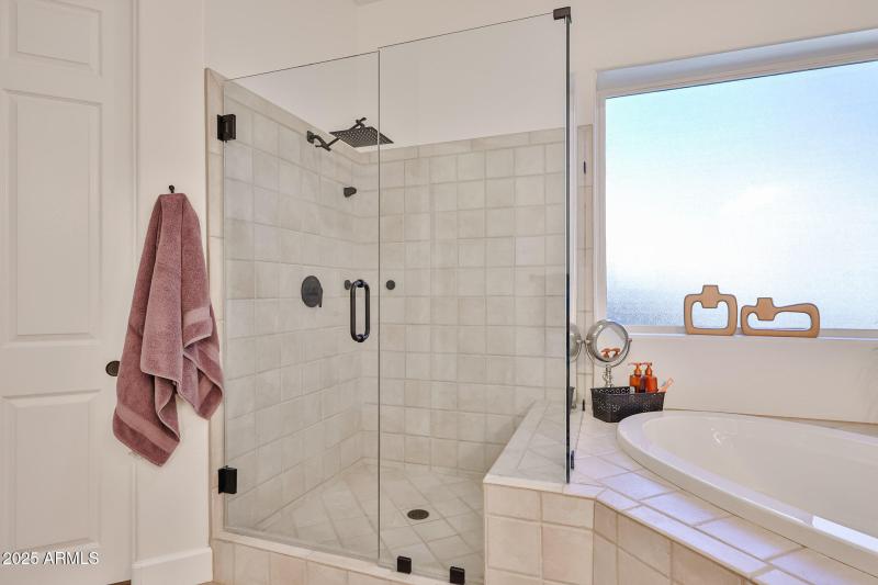 Large tiled primary shower