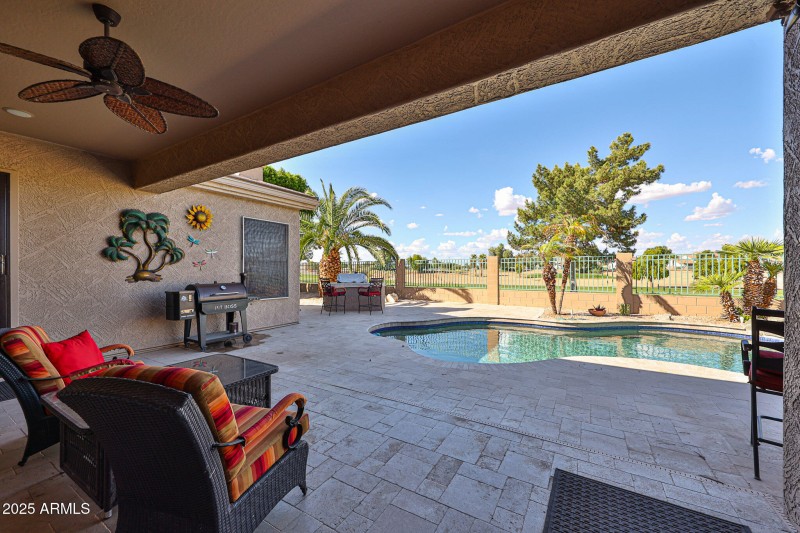 Shade with covered patio. Always nice