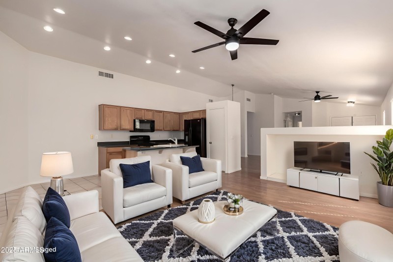 Virtually Staged Family Room