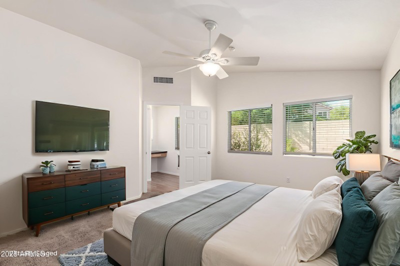 Virtually Staged Primary Bedroom