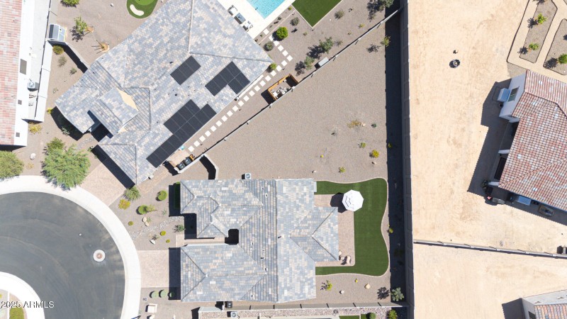 drone view above home