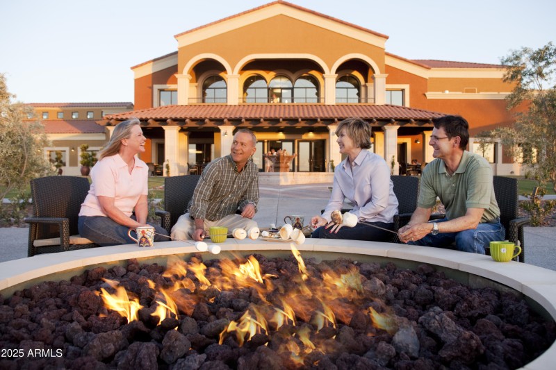 fire pit at village center