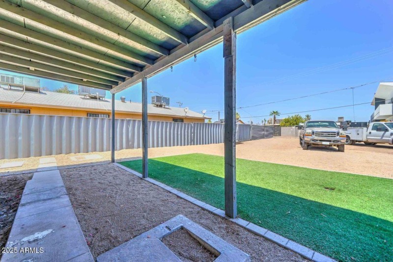 Backyard with RV gate