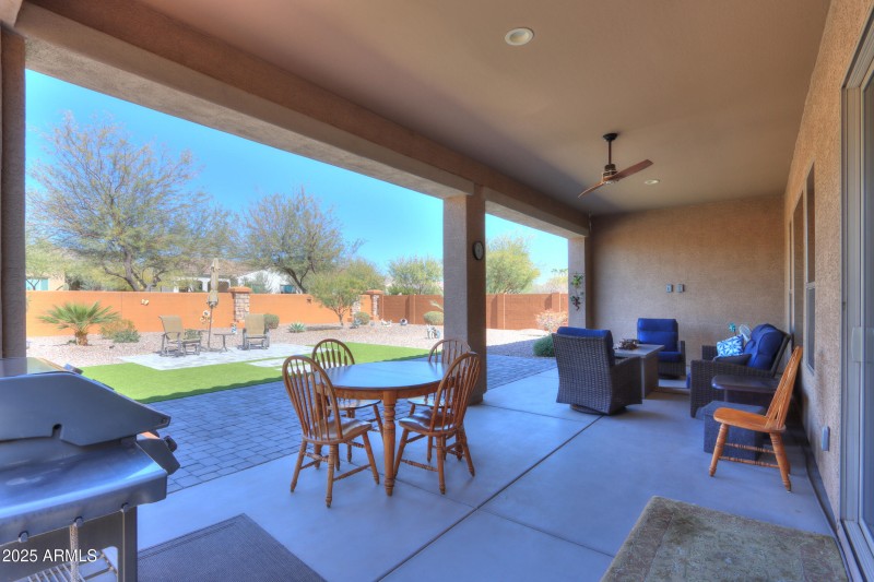 Extended covered patio