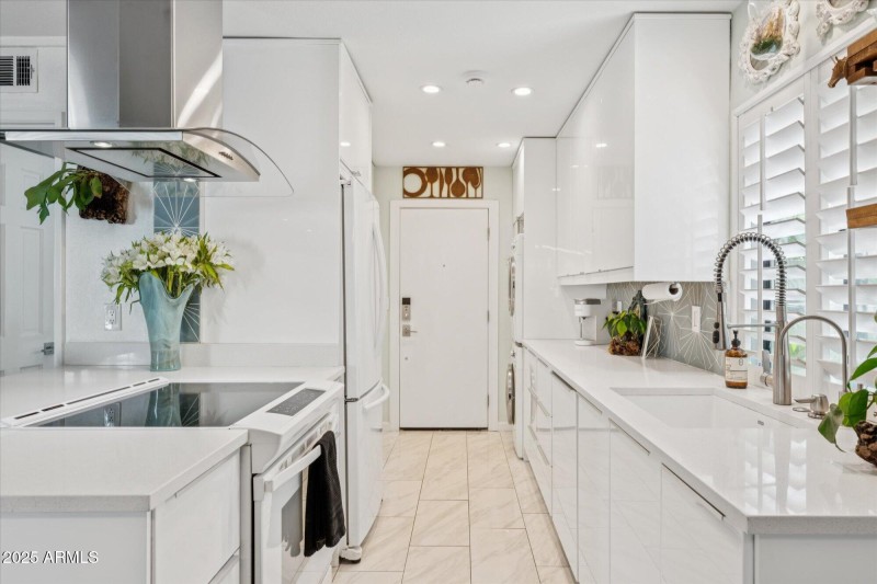 Bright Galley Kitchen