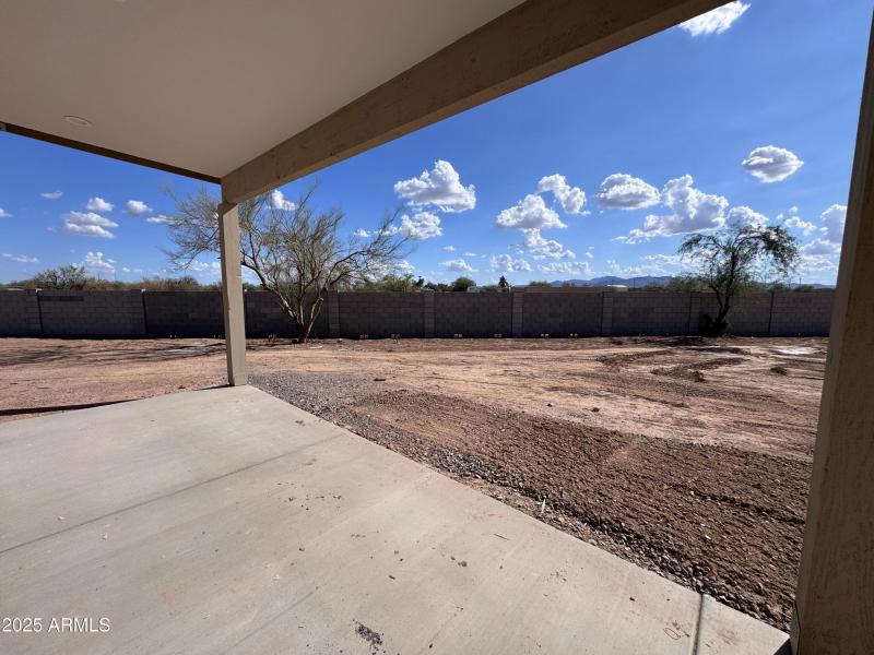 back patio fence view