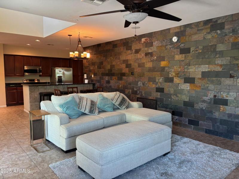 Gorgeous slate wall makes a statement!