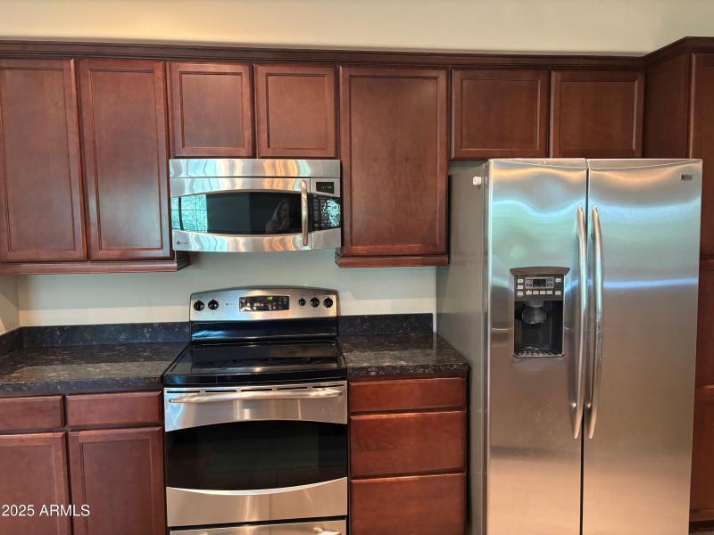 Cherry cabinets abound!