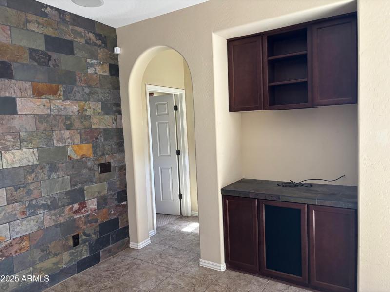 TV area with cabinets