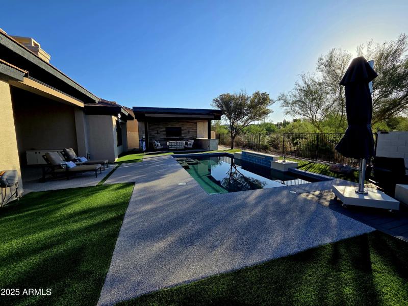 Private backyard