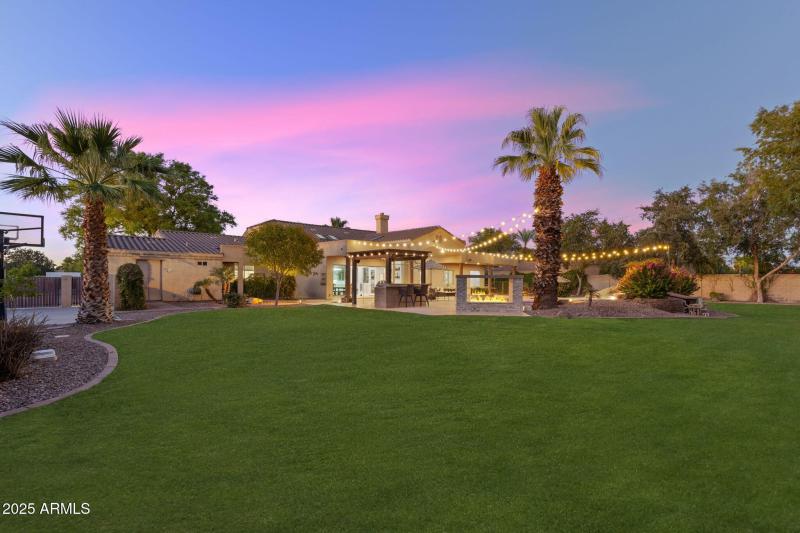 Backyard Twilight Corner View