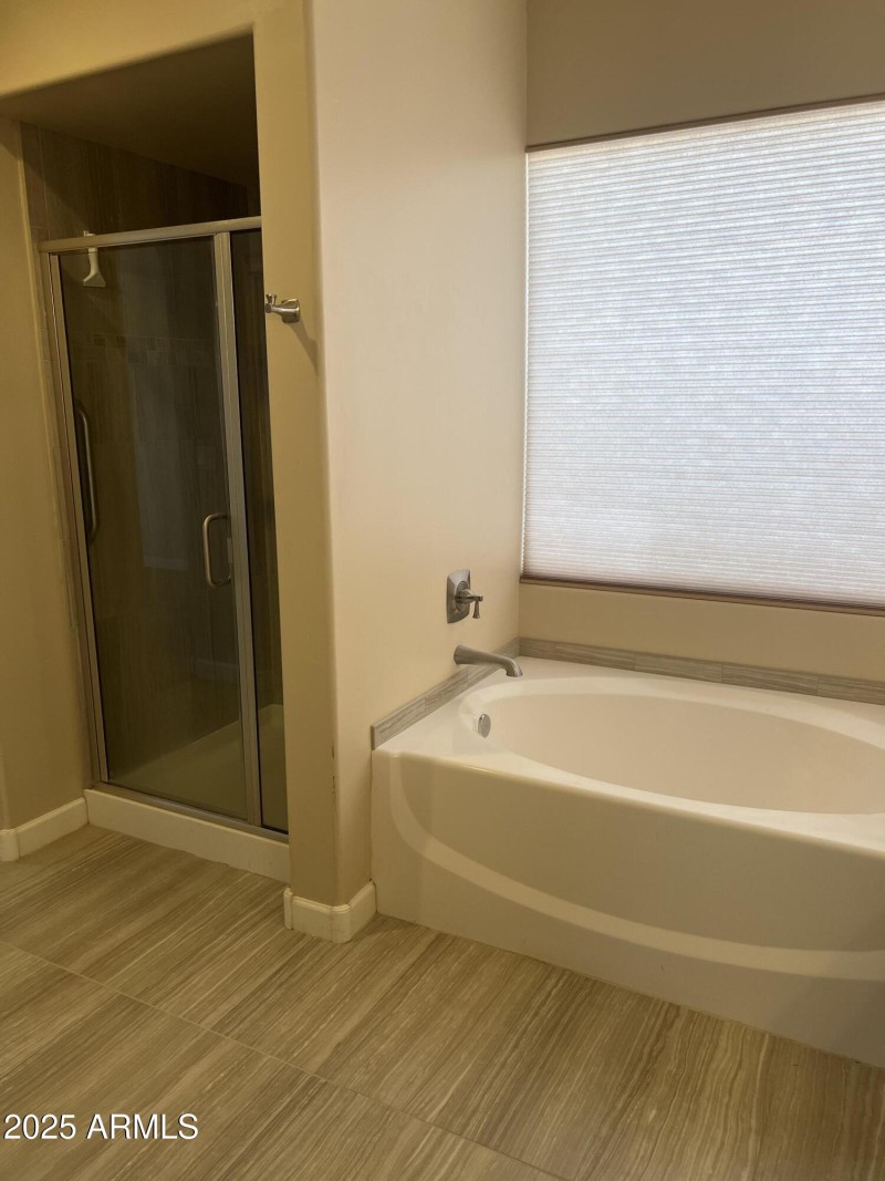 Owners seperate tub and shower