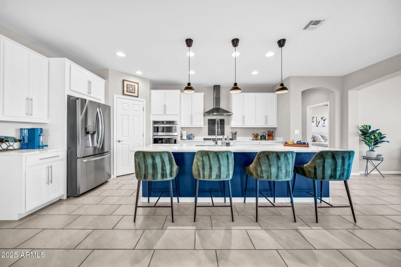Large kitchen island with sink