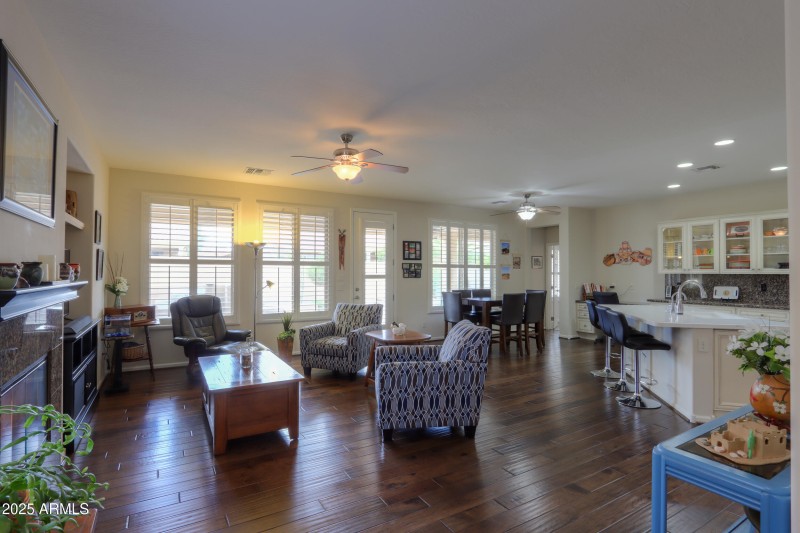 Plantation shutters throughout