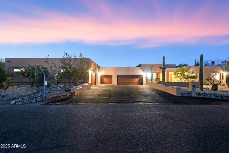 Twilight Front of Home