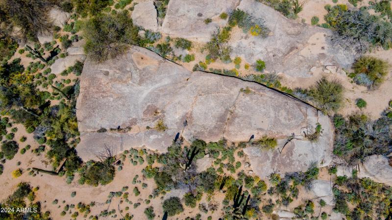 aerial of the shoe rock