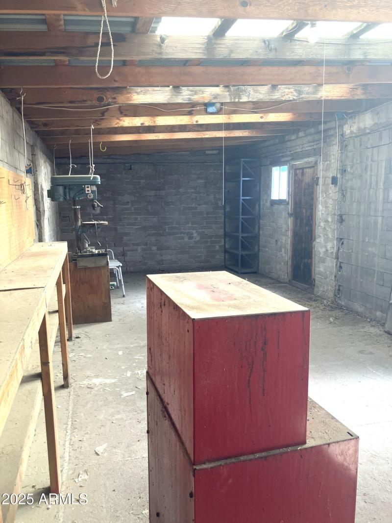 Inside the 408sf Tandem, Detached Garage