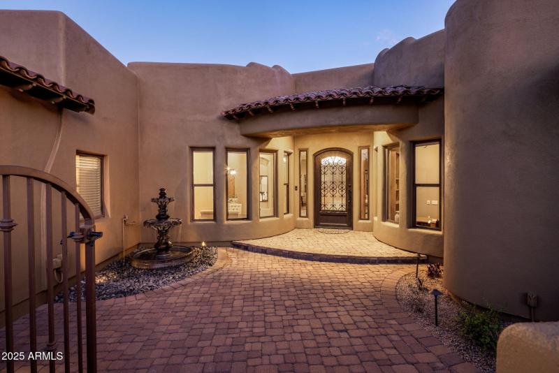 Courtyard entry sunset
