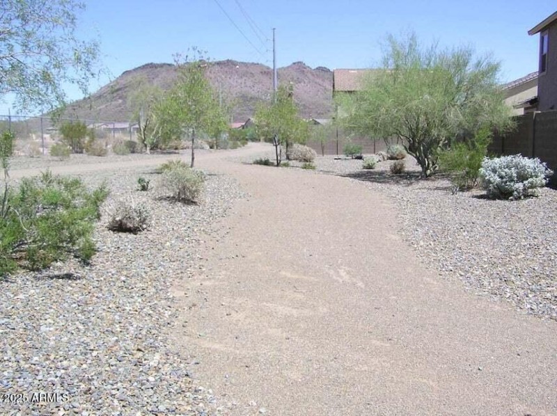 Walking path next to house