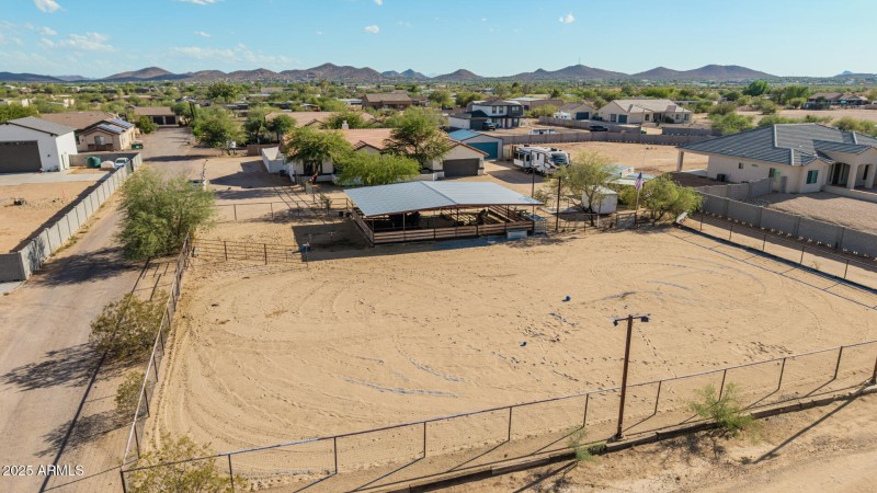 lighted arena and barn
