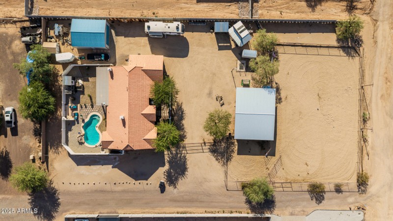 overhead with barn and arena