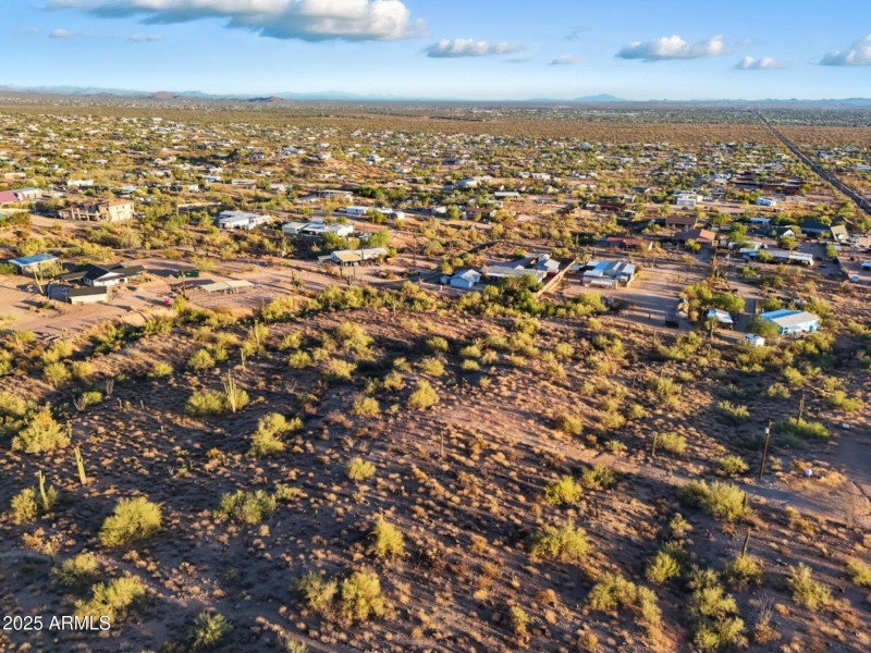 View looking south east