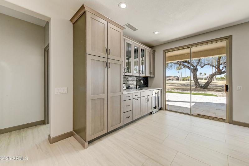 Built-In Storage & Wet Bar Combo