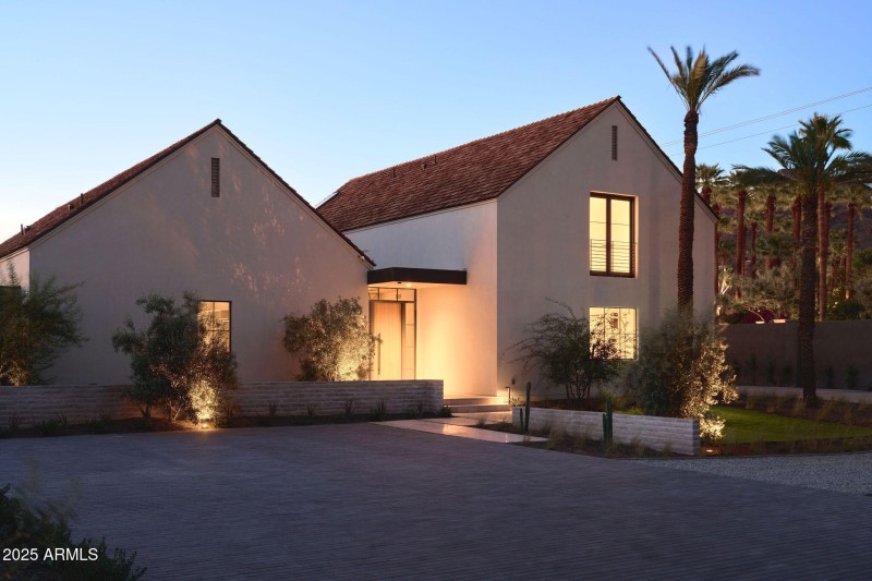 Front of Home at Night