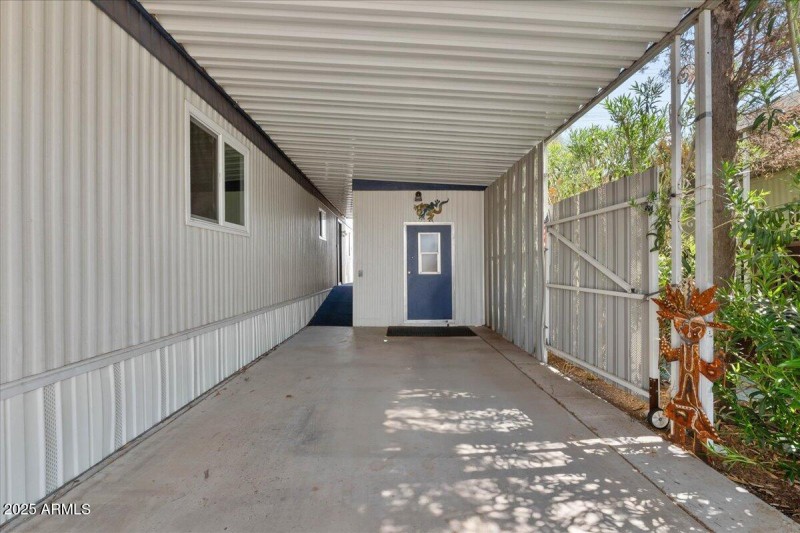 Carport and Front shed