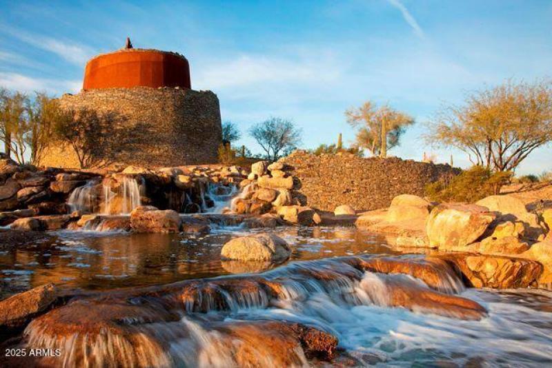 WATERFALL ALONG DRIVE INTO THE RANCH