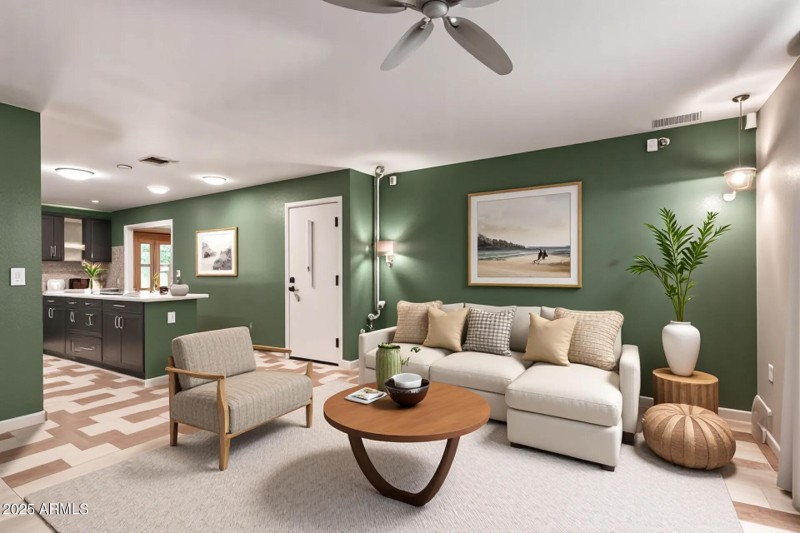 Living Room Virtually Staged