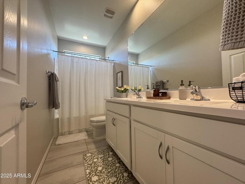 Upstairs Bath with Double Vanity