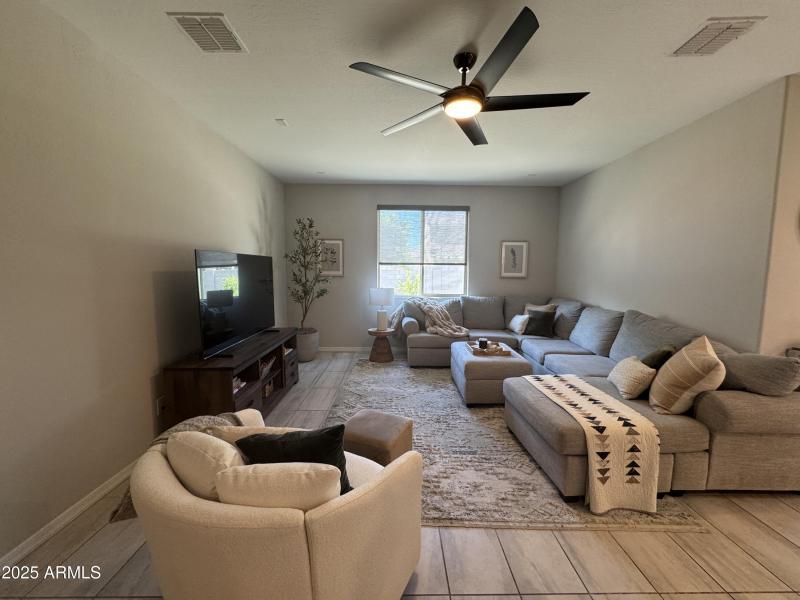 Bright Living Room with Windows