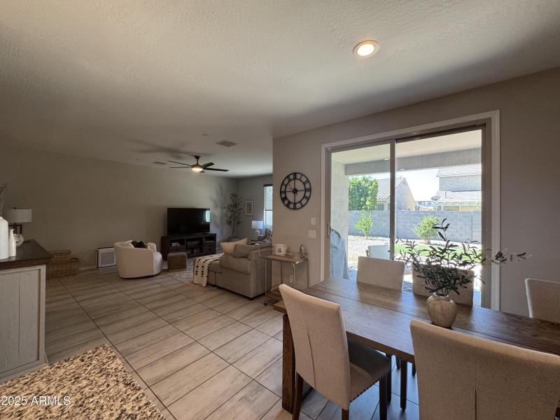 Living Room with Backyard View