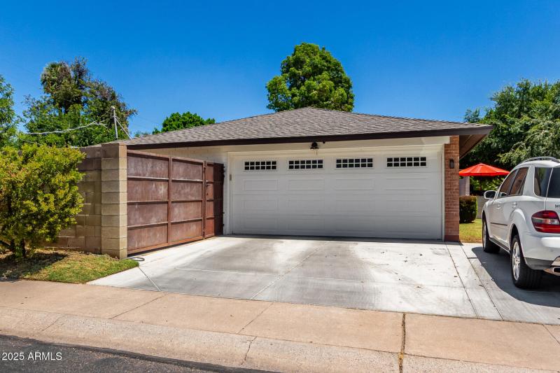 2 car garage w/2 EV chargers