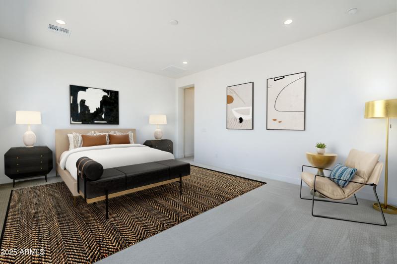 Virtually Staged Primary Bedroom