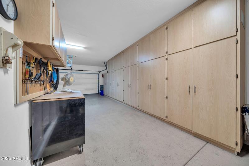 Built in storage in the garage