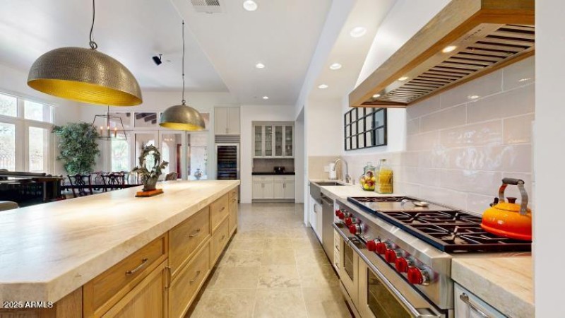 Kitchen with wolf 6 burner stove