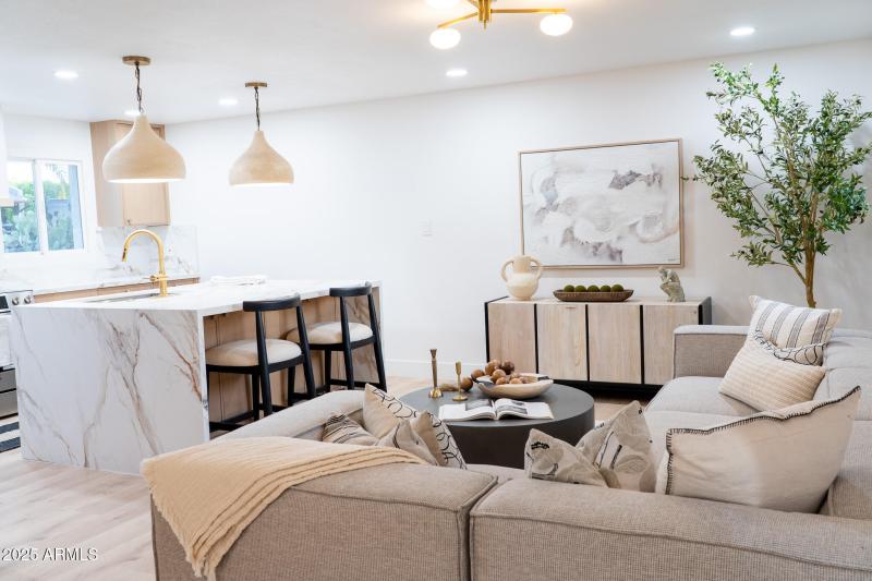 Great Room to kitchen