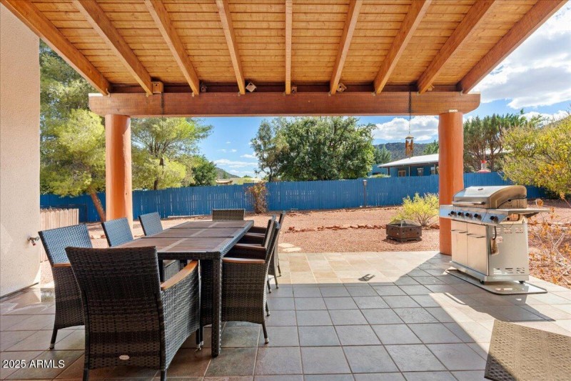 Rear Patio with Grill and Outdoor Dining