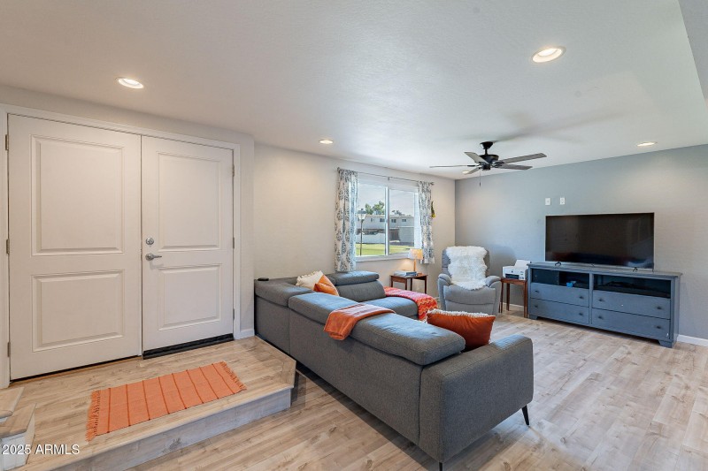 Upgraded paneled doors & door hardware