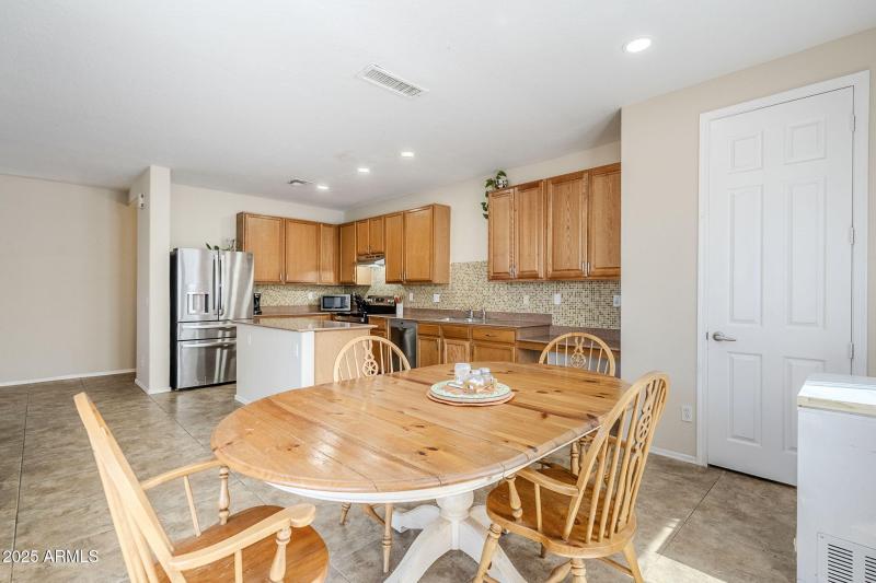 Dining and kitchen