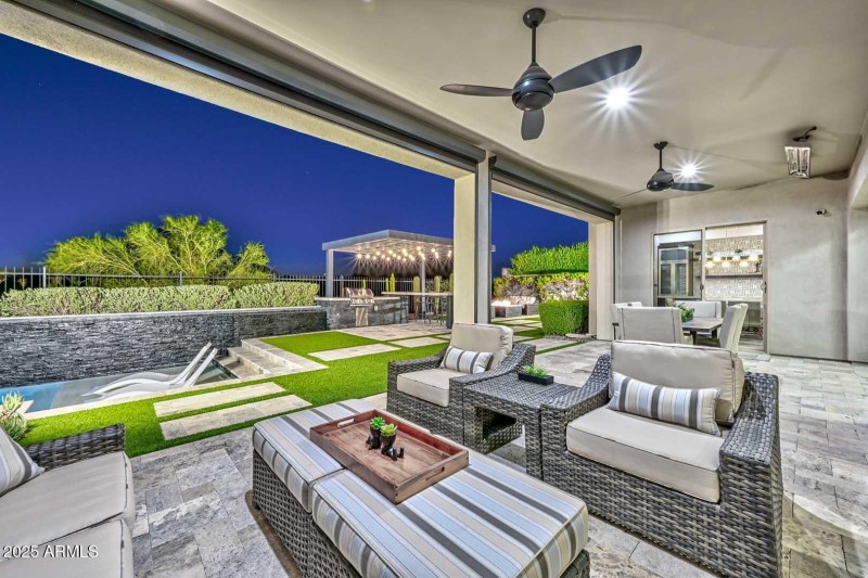 Night-Covered Patio-Backyard