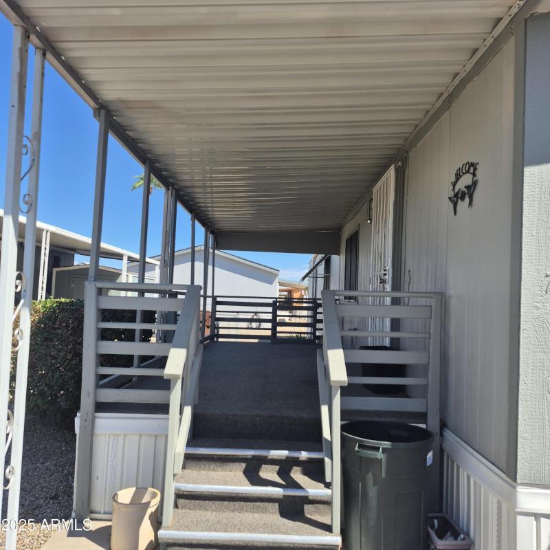 left side front patio