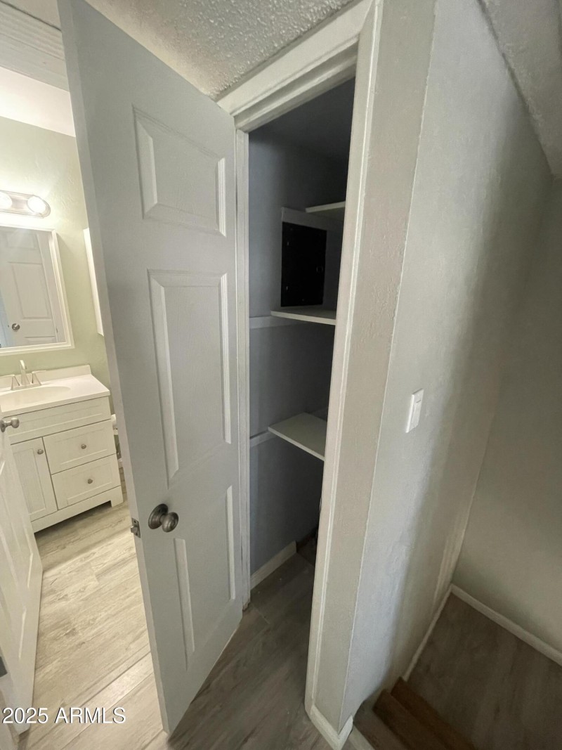 Small hallway closet.