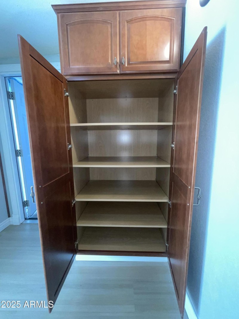 Lots of storage in office/dining area