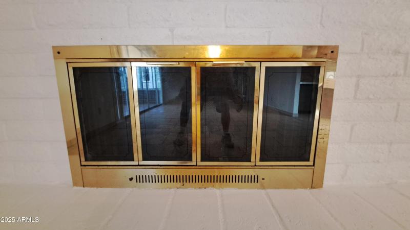 Wood burning fireplace