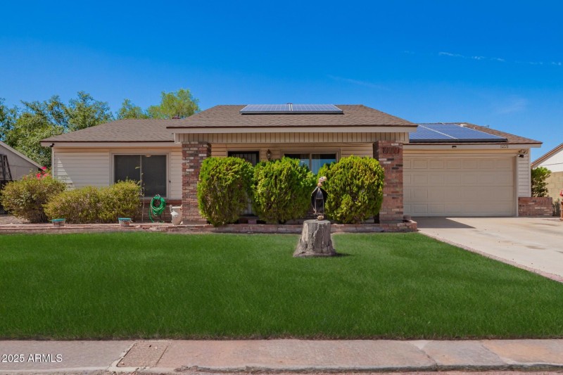 Front Yard Virtually staged with grass