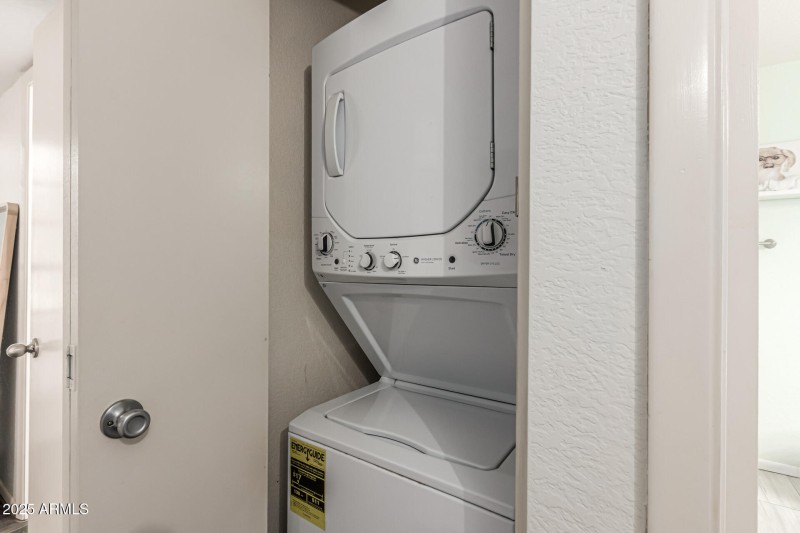 Inside Stackable Laundry