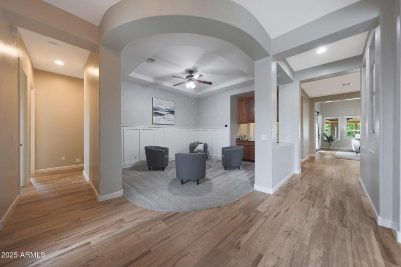 Open front entry area